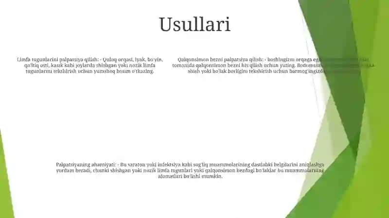 Amaliy KoʻNikmalarni Topshirish: Limfatik Tugunlar Va Qalqonsimon Bez Palpatsiyasi 4