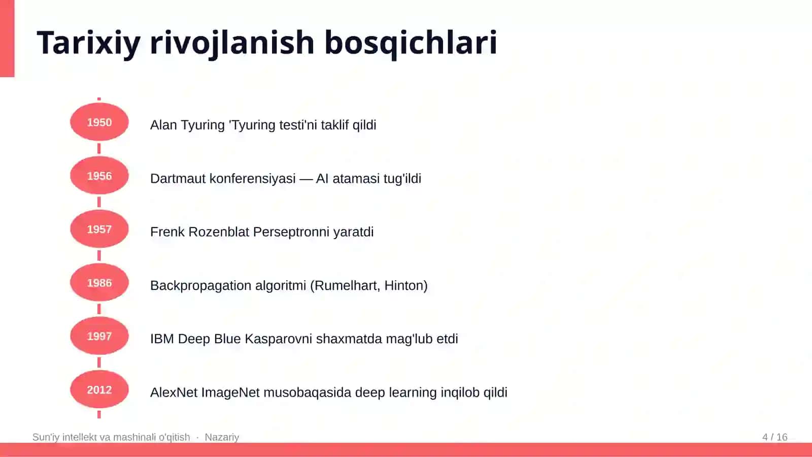 Sun'iy intellekt va mashinali o'qitish 4