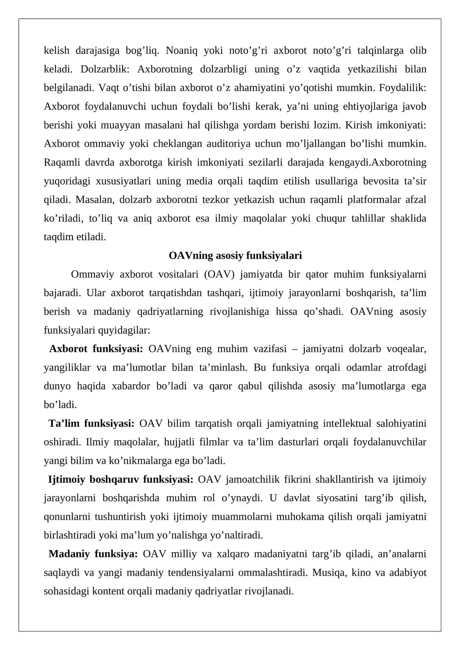 Media makonda axborotni taqdim etish 4