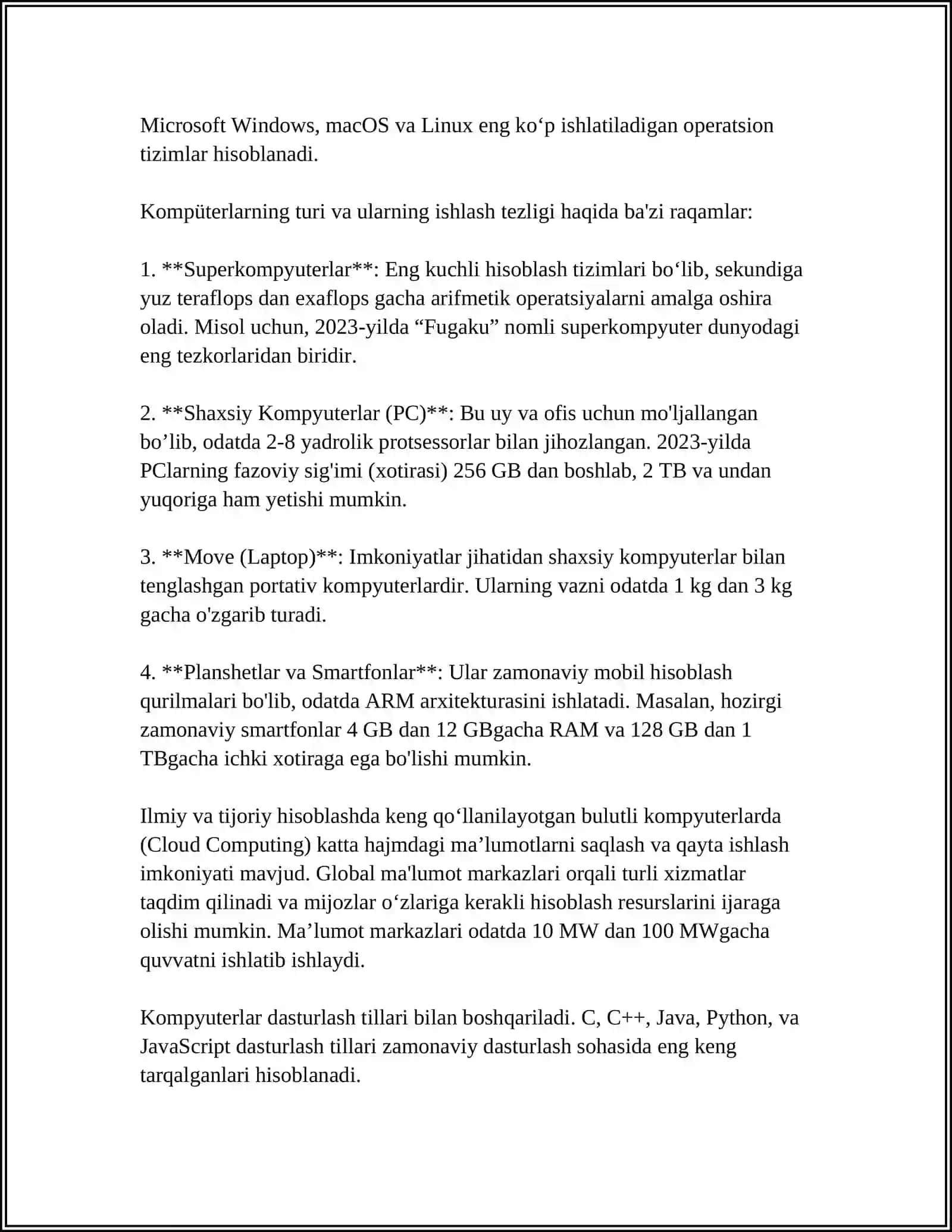 ISHLOV BERISH QURILMALARI. KOMPYUTERLI AVTOMATIKA 4