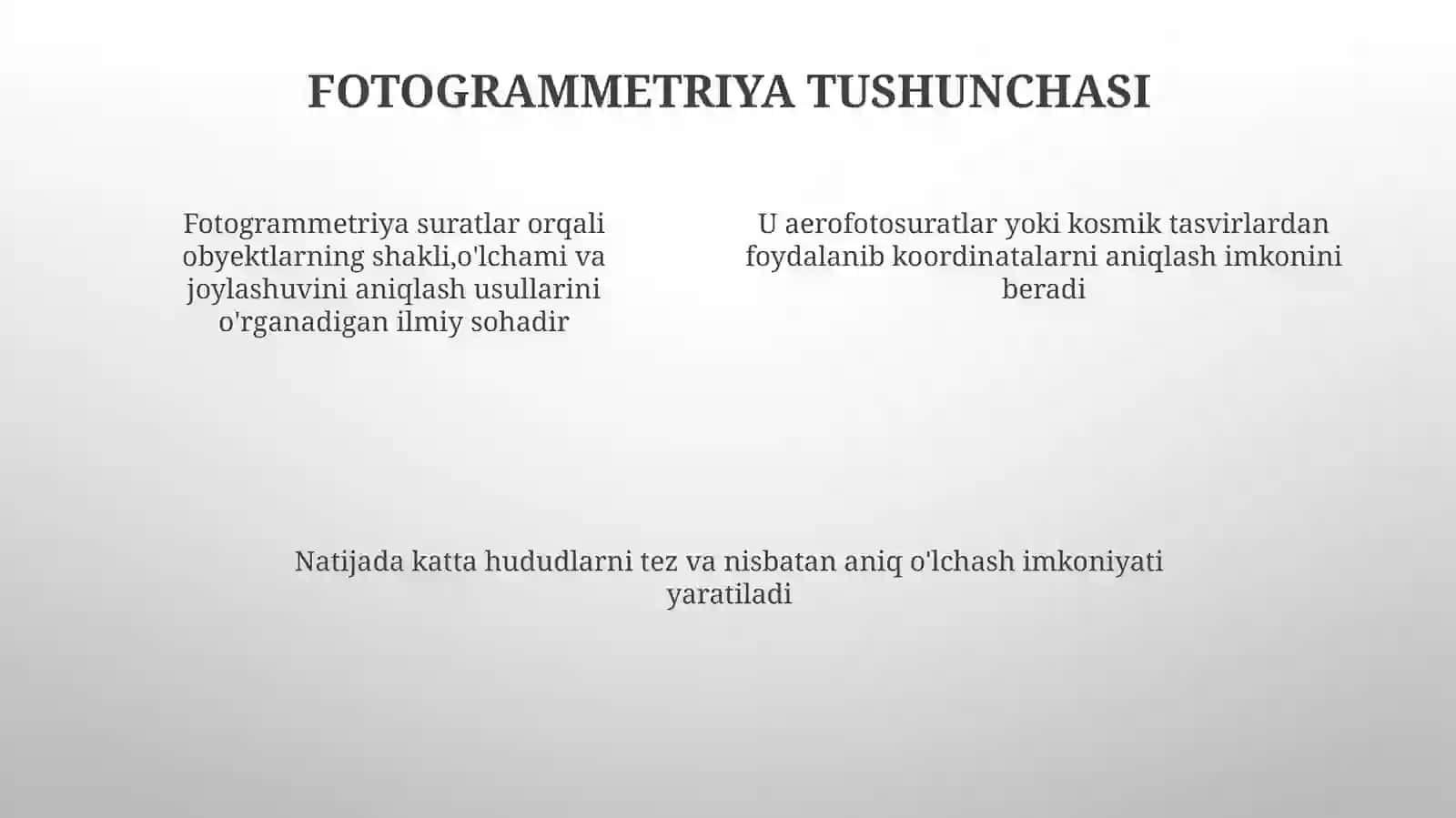 Fotogrammetrik usullar 4