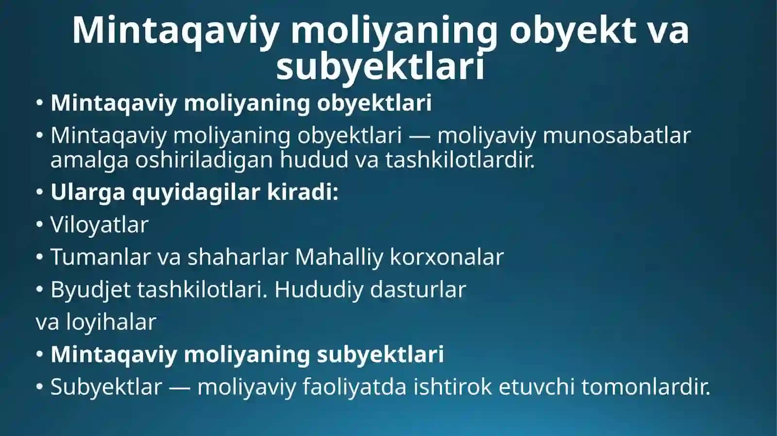 Mintaqaviy Moliya 4