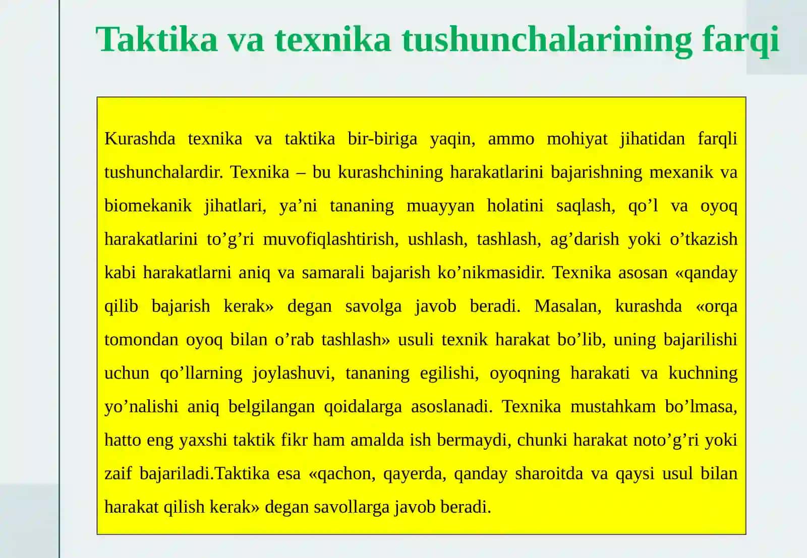 Kurashda Taktik Tayyorgarlik 4