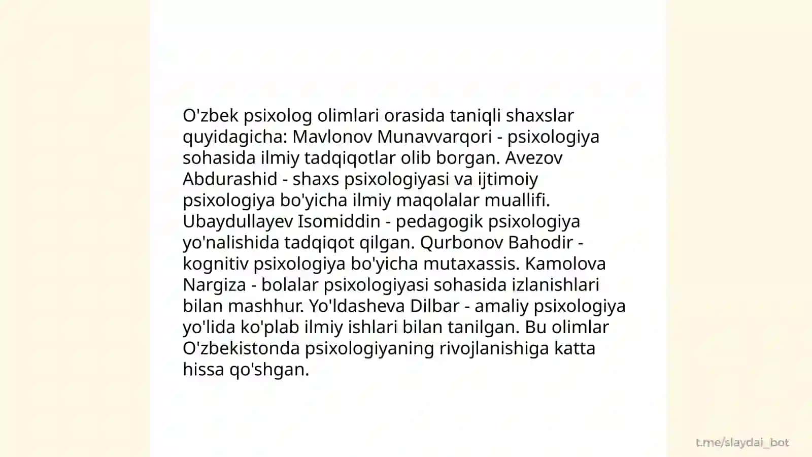 Oʻzbek psixolog olimlari 4