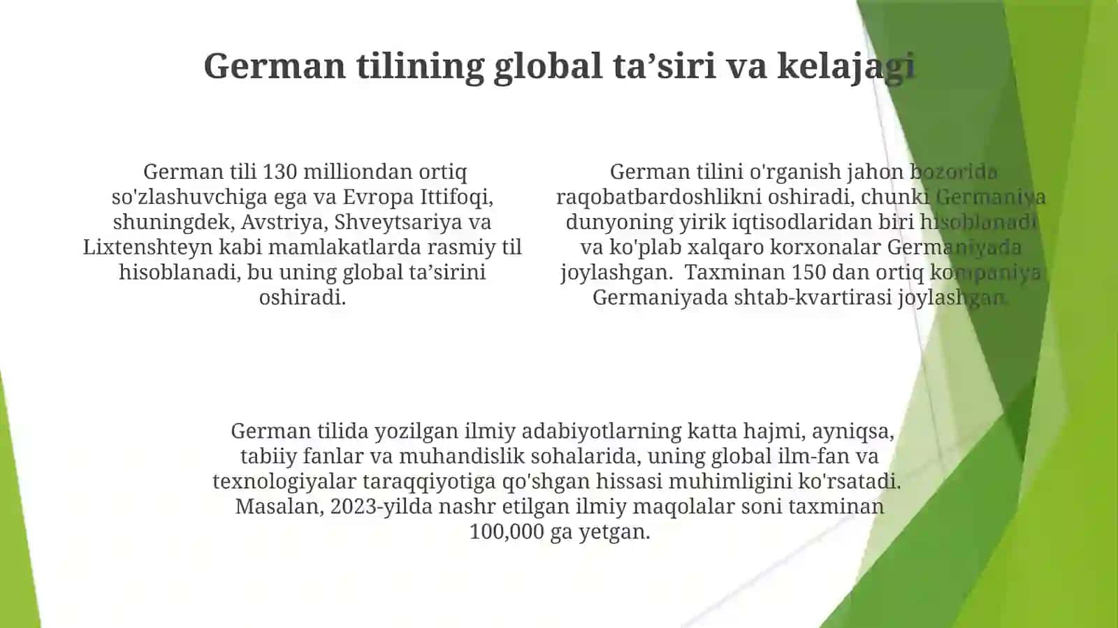 German tillari dunyo tillari orasida tutgan o‘rni 4