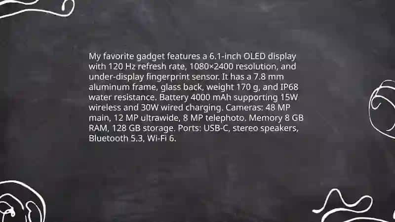 My favorite Gadget and how is it made? 4