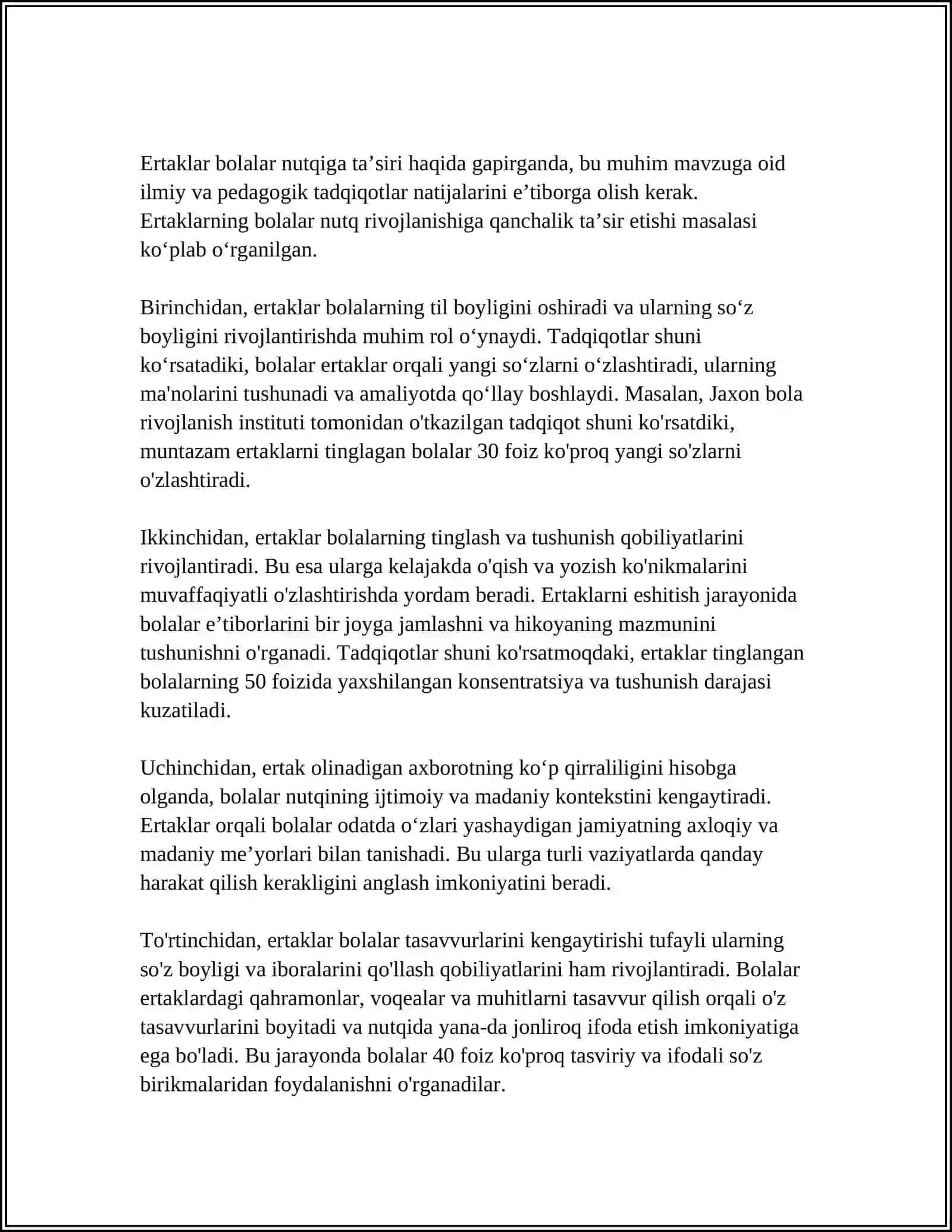 XALQ OG’ZAKI IJODI ORQALI BOLALAR NUTQINI RIVOJLANTIRISH USULLARI 4