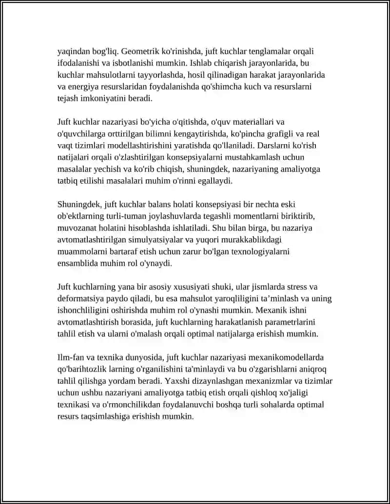 JUFT KUCHLAR NAZARYASI 4