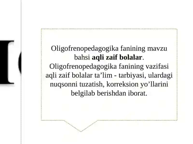 OLIGOFREN VARUHIY RIVOJLANISHI SUSTLASHGAN BOLALAR 4
