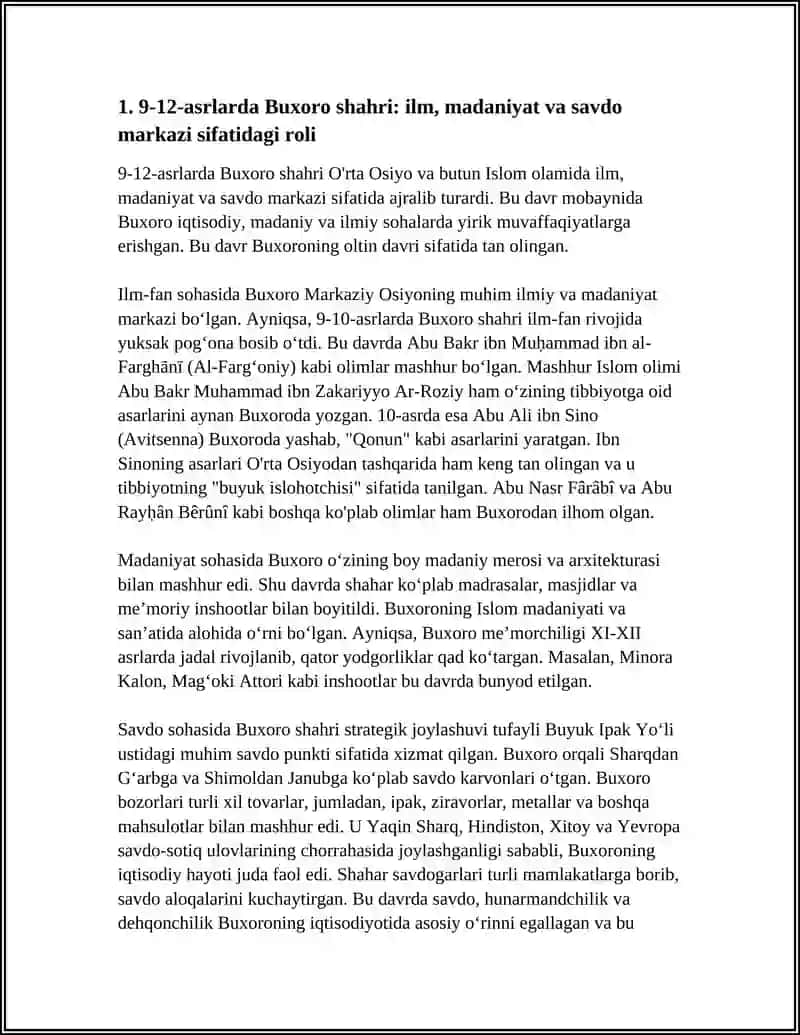 9-12ASRLARDA MAMLAKATIZIMIZ HUDUDIDA RÔY BERGAN MADANIY UYGʻONISH (RENESSANS) 4