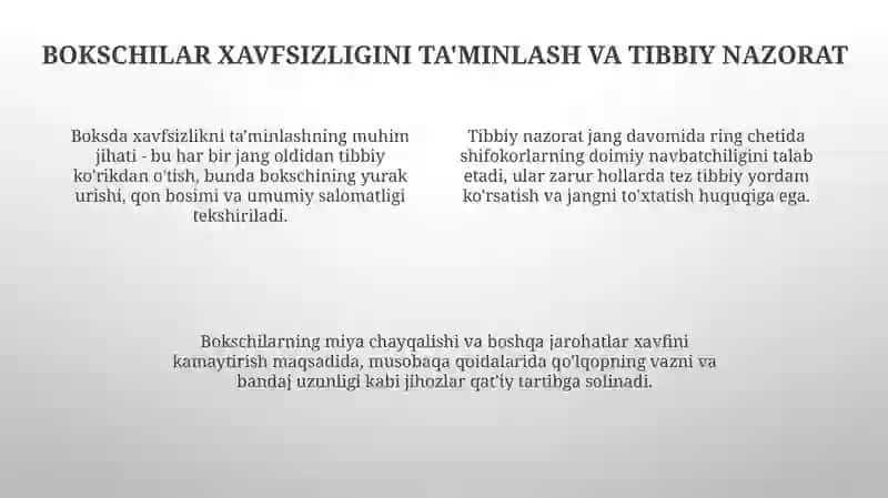 Boks musobaqalarini rejalashtirish va hakamlik faoliyati 4