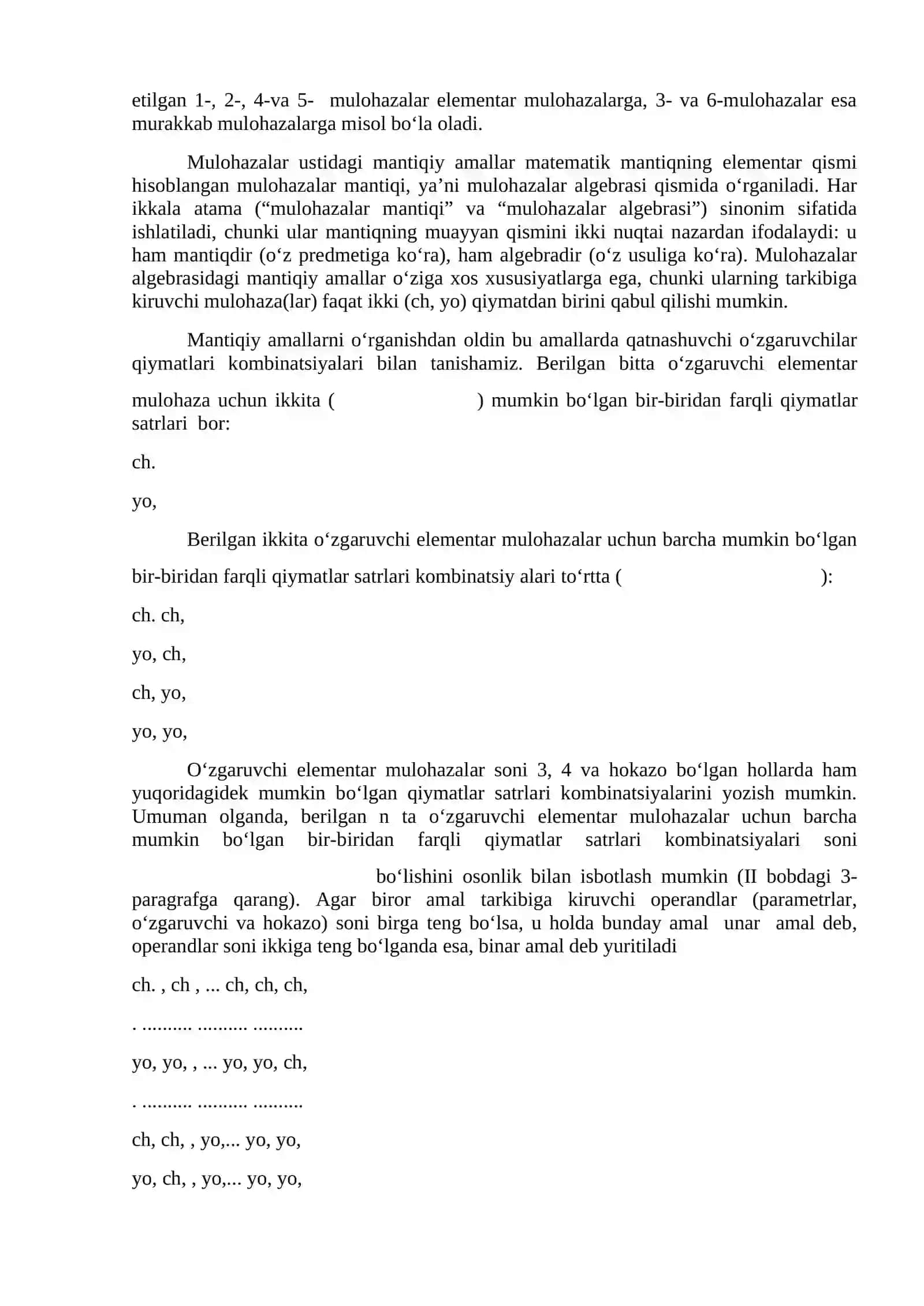 Matematik mantiqda mulohazalar 4