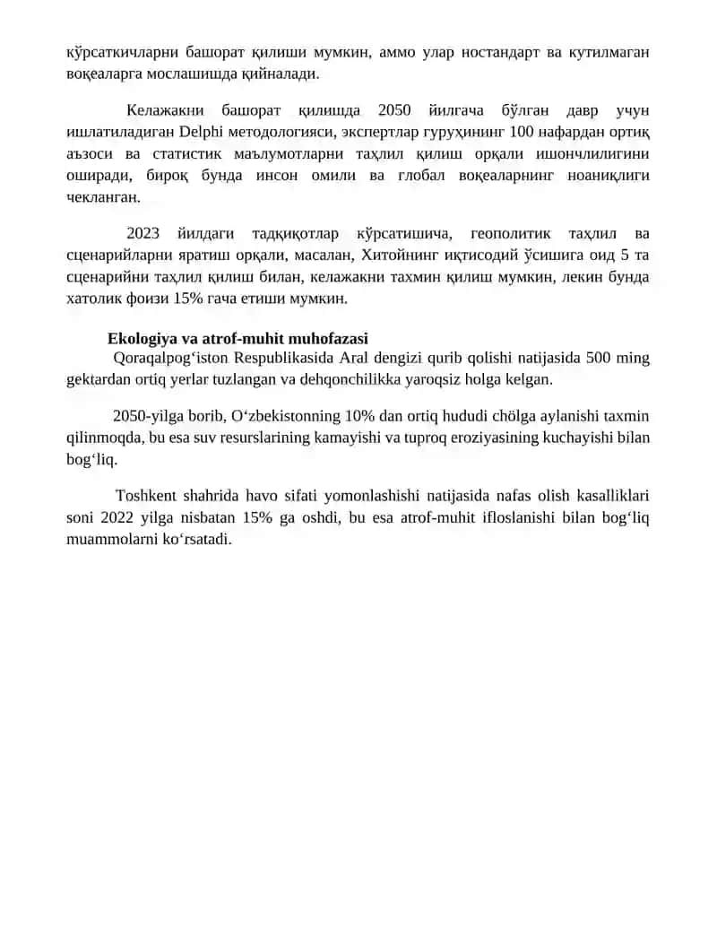 Futorologiya kelajak konturlari 4
