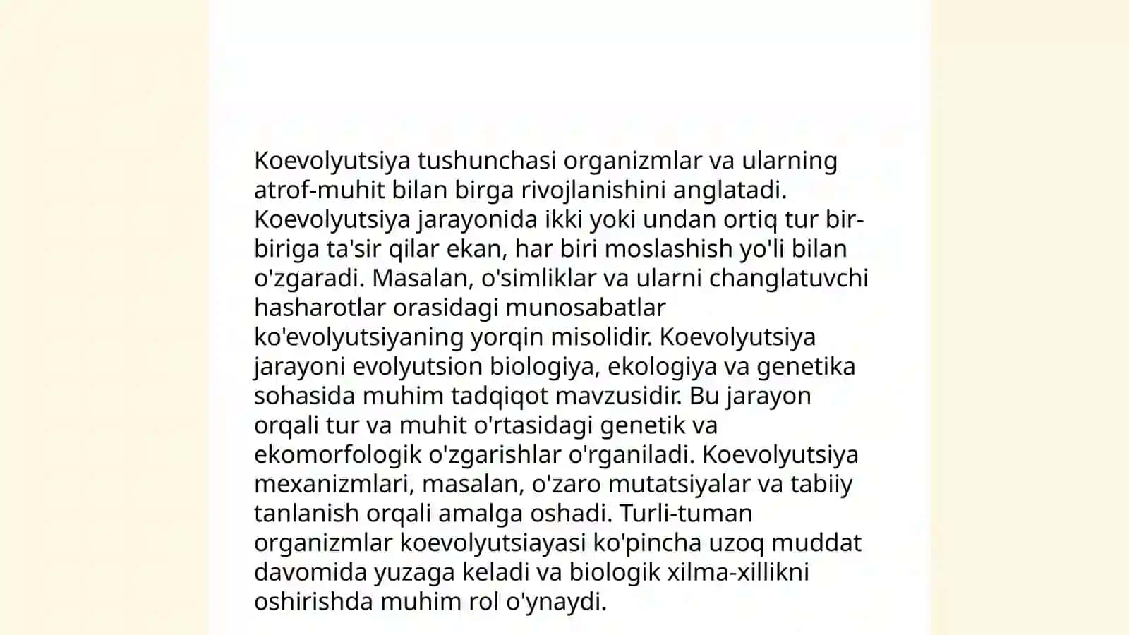 Koevolyutsiya va environmentalizm dialektikasi 4