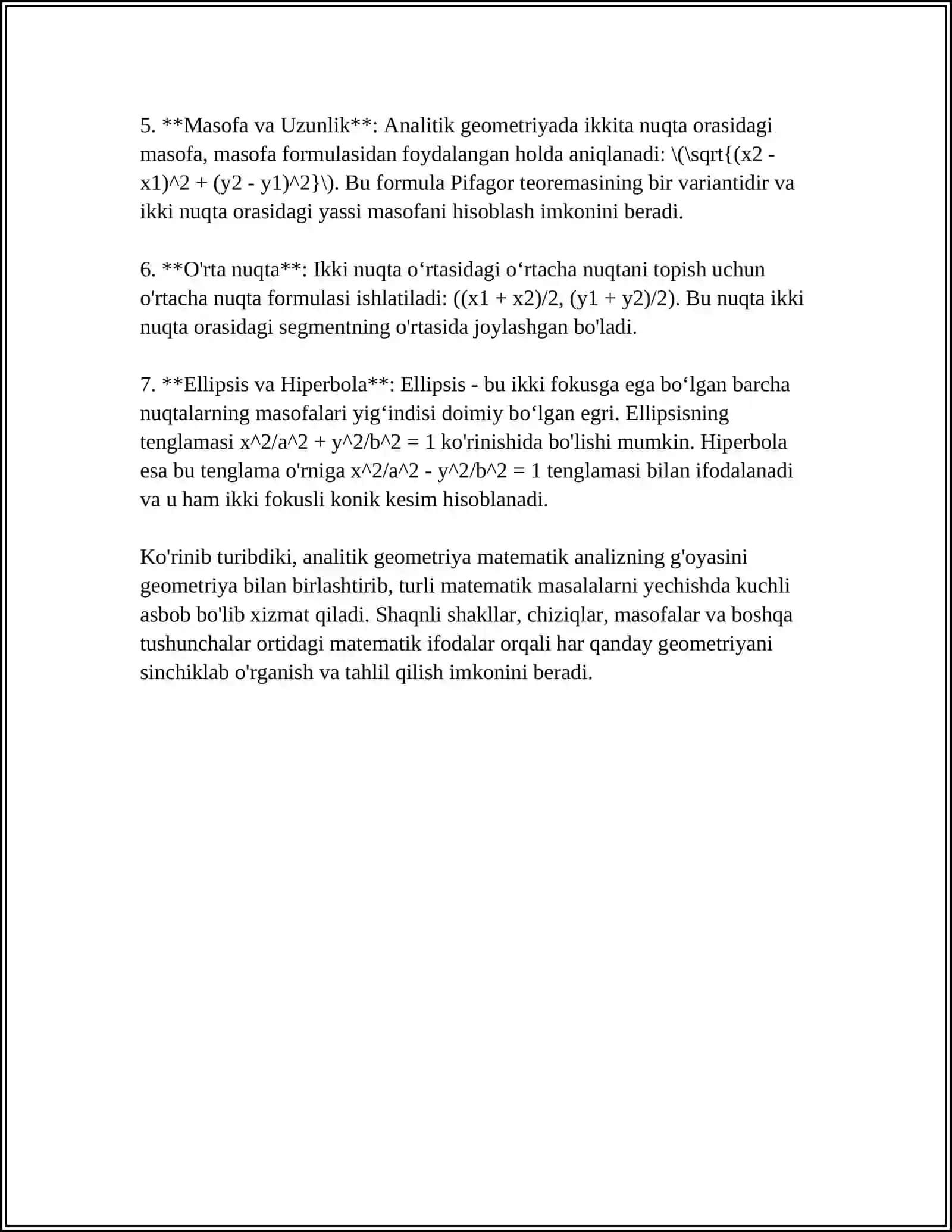 Analitik geometriya 4