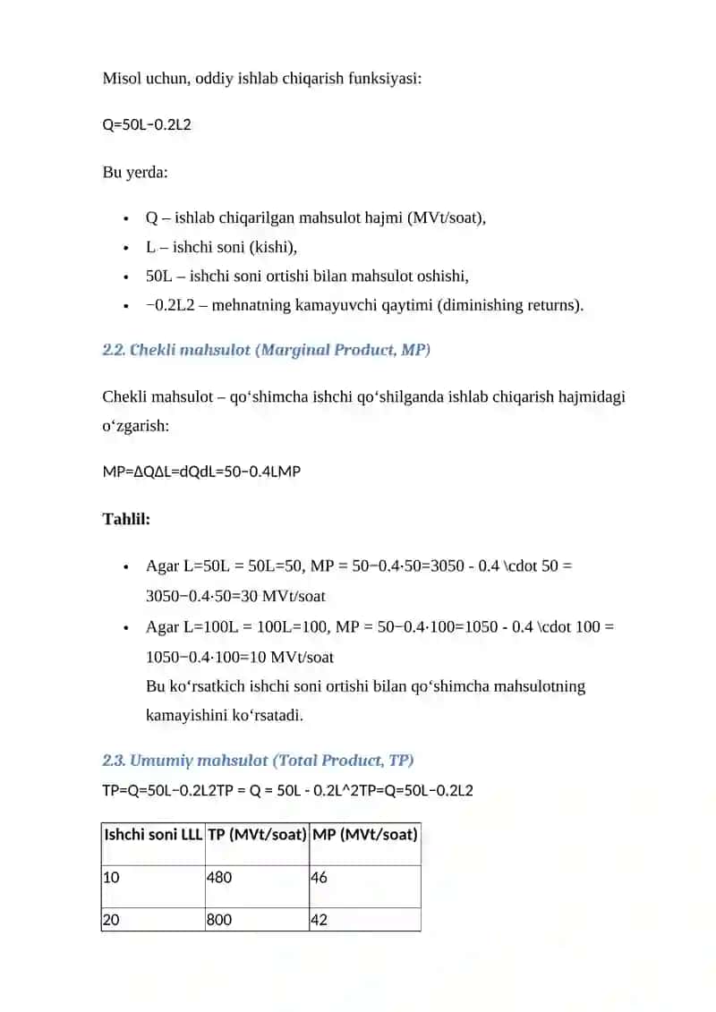 Ishchi kuchining optimal sonini aniqlash va mehnat sig‘imi hamda aholi daromadlarining tabaqalanishini djin koeffitsienti bo‘yicha baholash 4