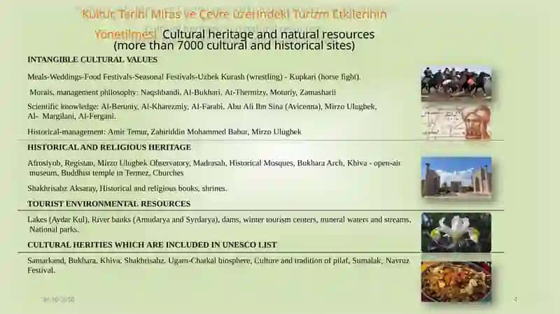 Kültür, Tarihi Miras ve Çevre üzerindeki Turizm Etkilerinin Yönetilmesi 4