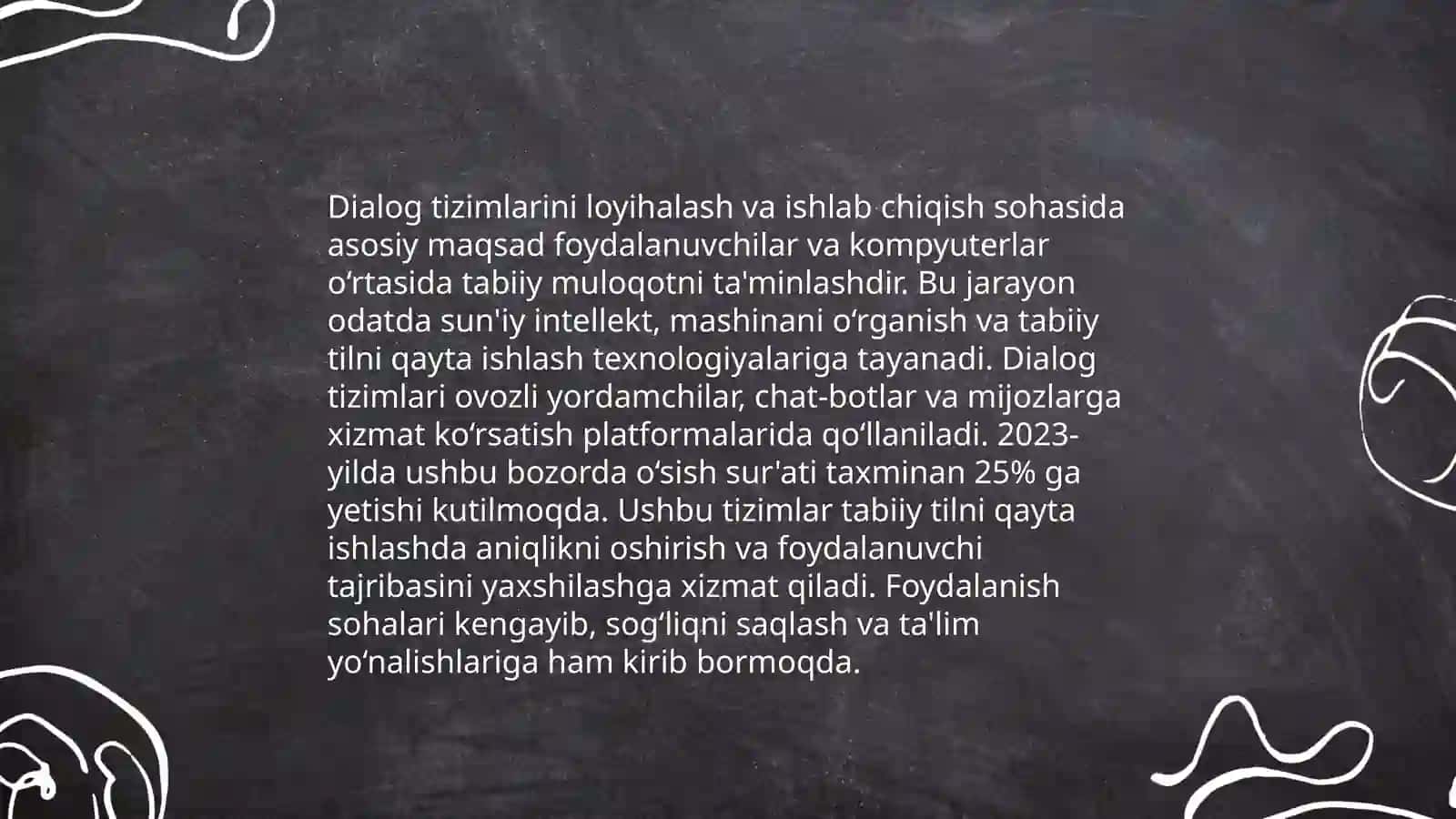 CHAT BOTLAR VA VERRUAL YORDAMCGILAR YARATISH TEXNOLOGIYASI 4