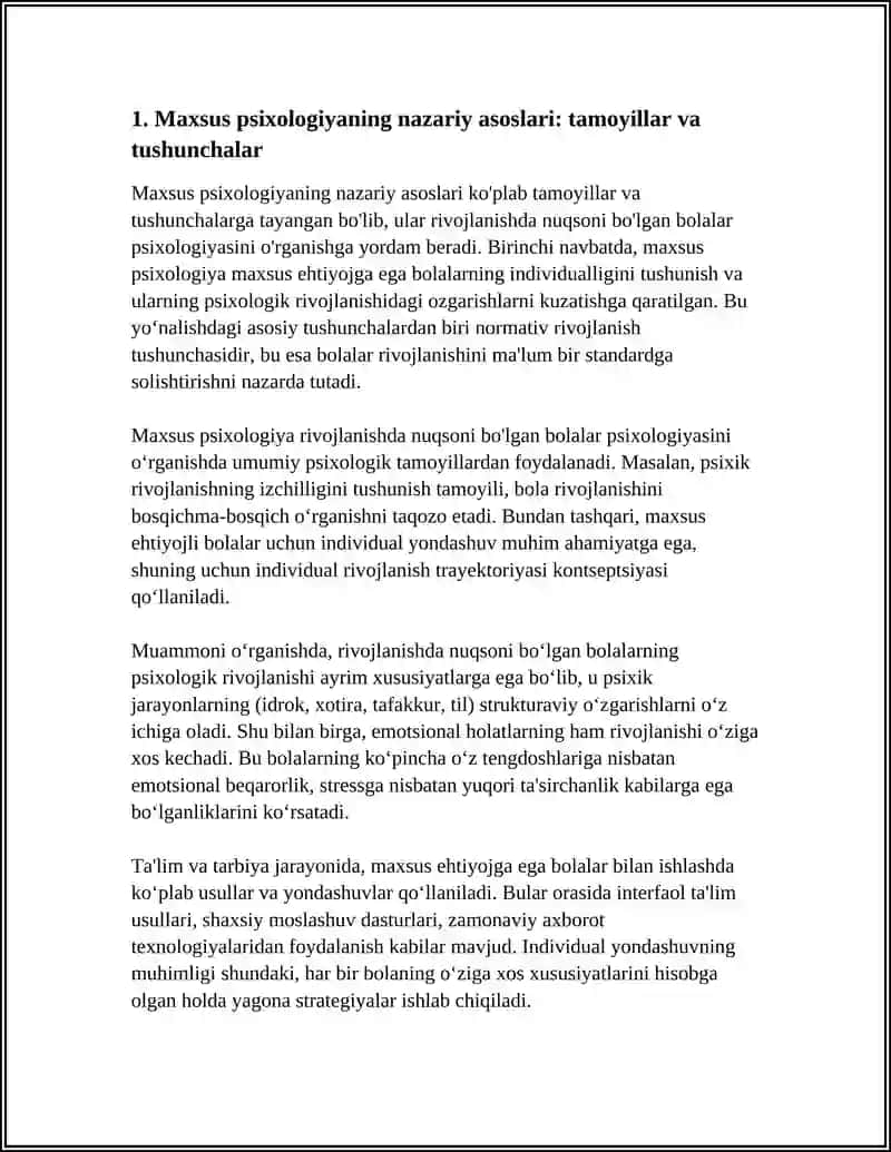 MAXSUS PSIXOLOGIYANING NAZARIY ASOSLARI 4
