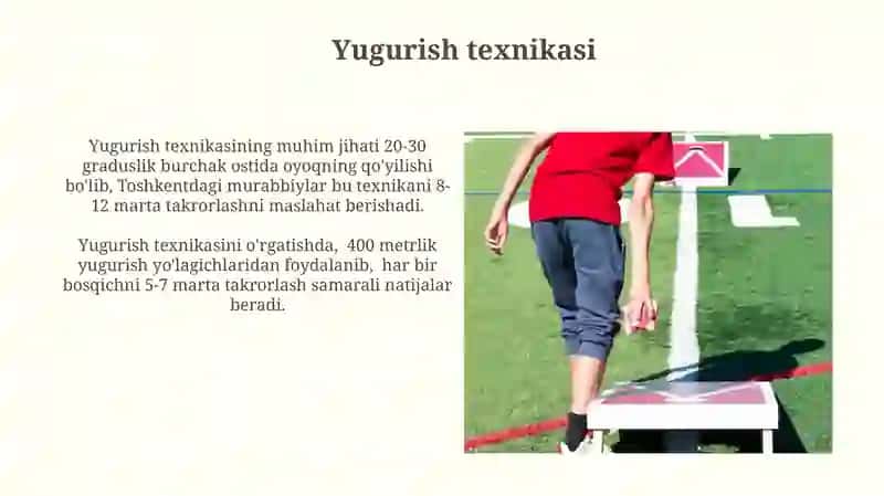 Yengil atletika UCH XATLAB SAKRASH TURLARI TEXNIKASINI ORGATISH (takrorlash) 4