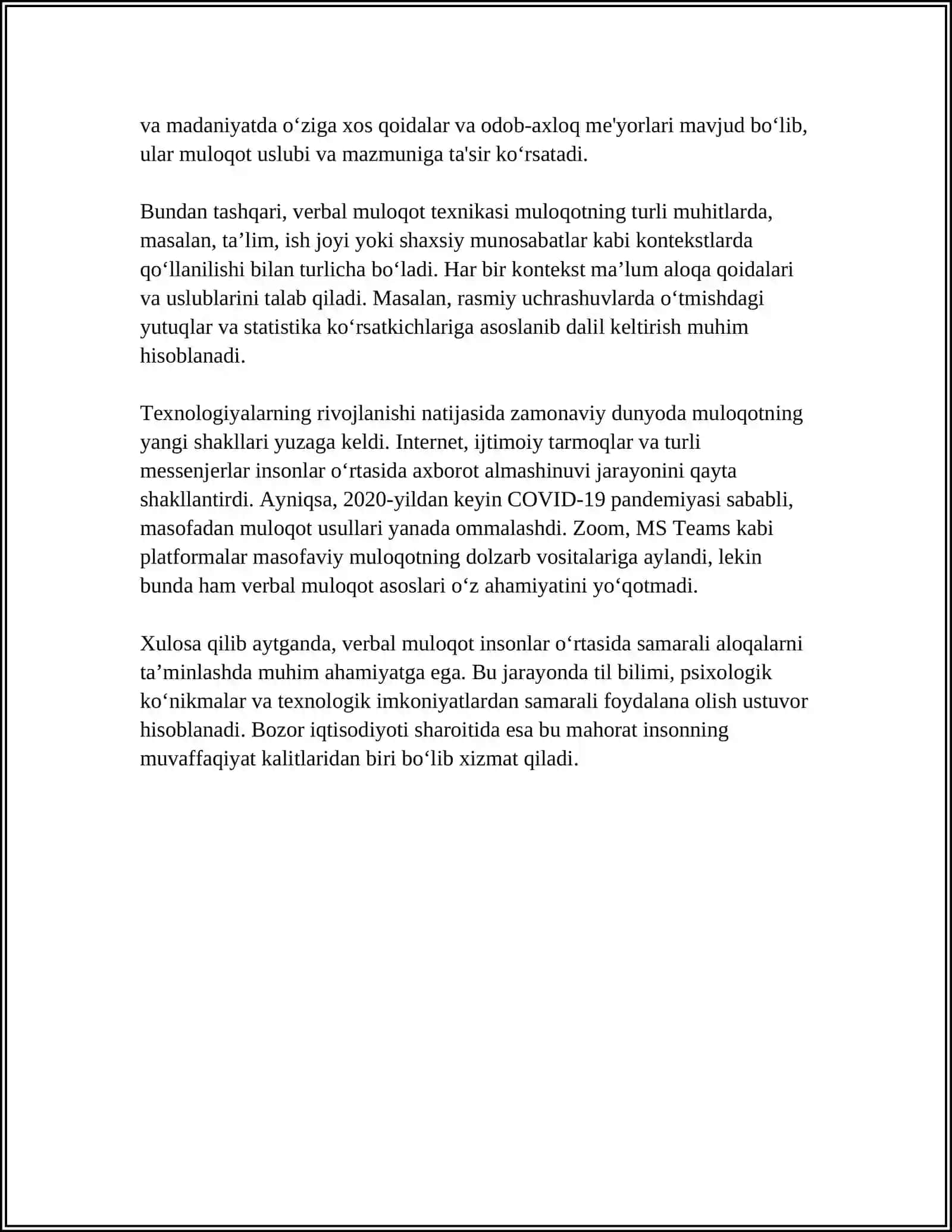 PATSIENT BILAN VERBAL VA NOVERBAL MULOQAT KO‘NIKMALARI 4