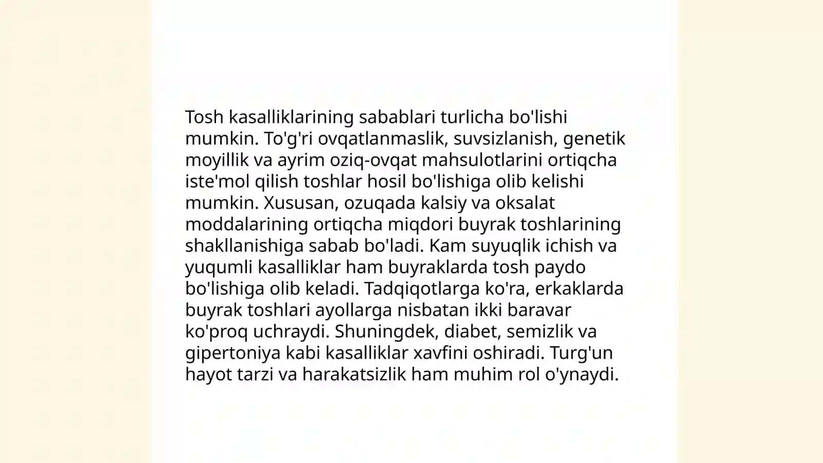 Tosh kasalliklari 4