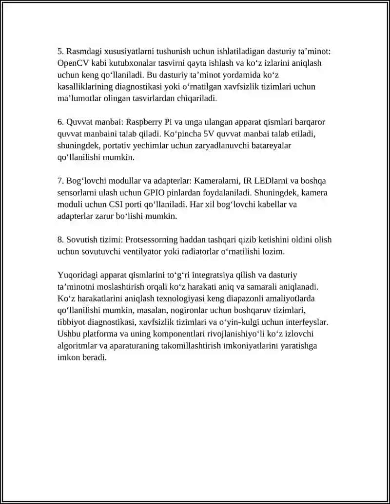 RASPBERRY PI ASOSIDA KO‘Z HARAKATLARINI ANIQLASH 4
