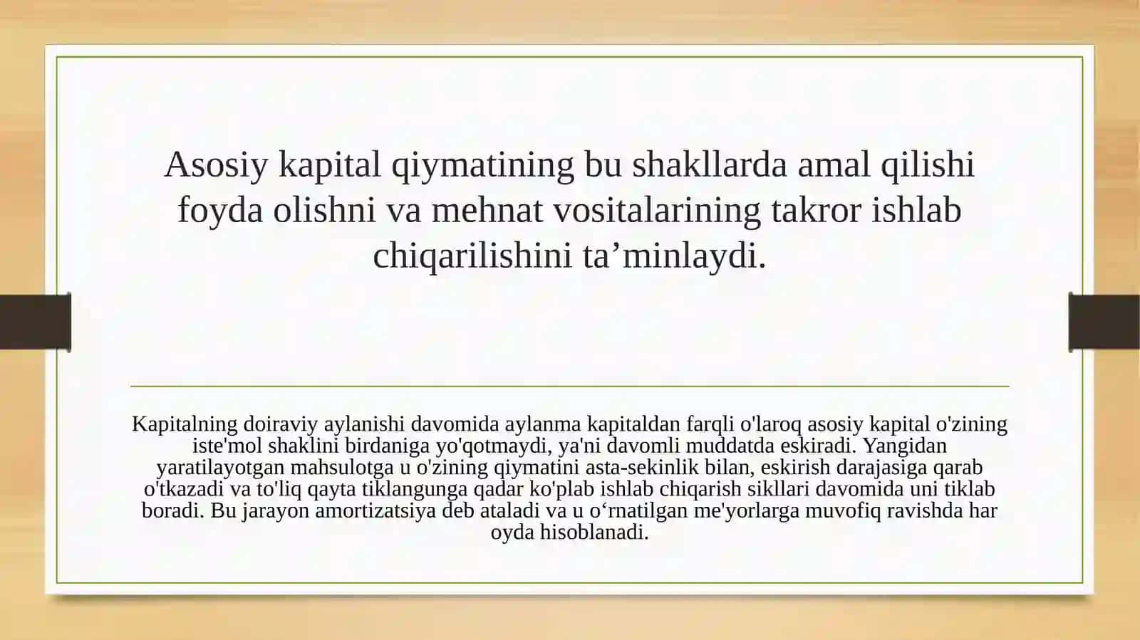 Asosiy va aylanma kapital doiraviy aylanishining moliyaviy aspektlari 4