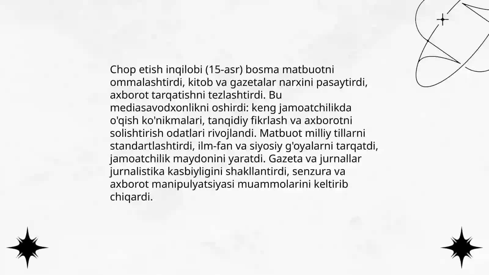 Mediasavodxonlik va axborot madaniyatining tarixiy evolyutsiyasi 4