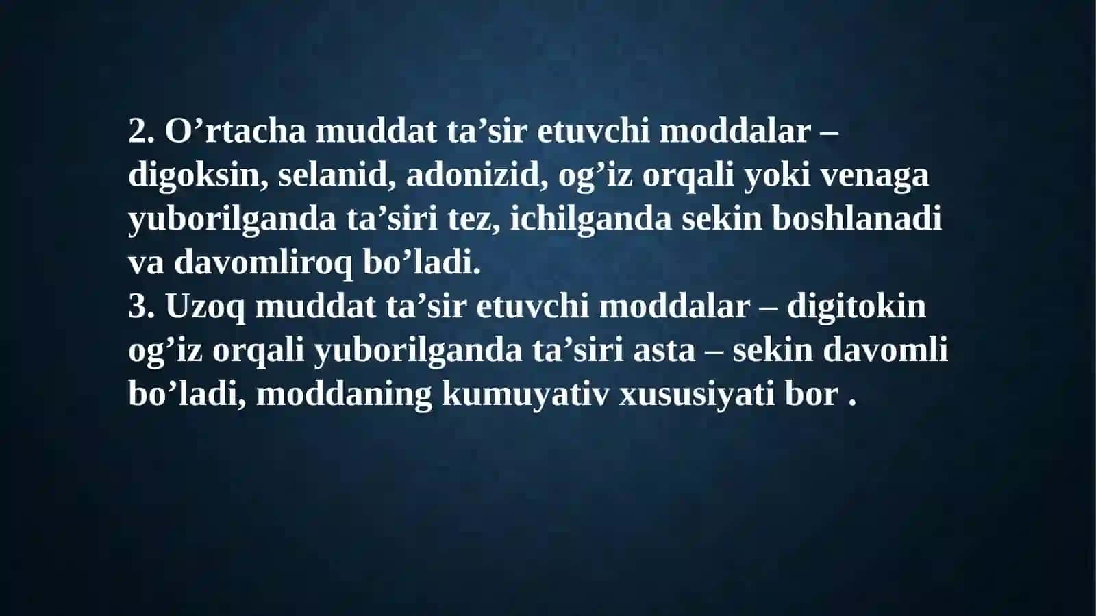Yurak glikozidlarining kimyoviy tuzilishi va ahamiyati 4