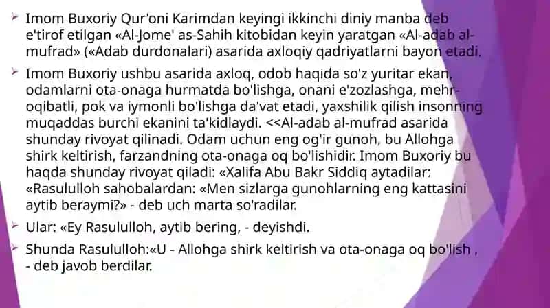 Mashhur muhaddis olimlarning pedagogik g’oyalari. 4