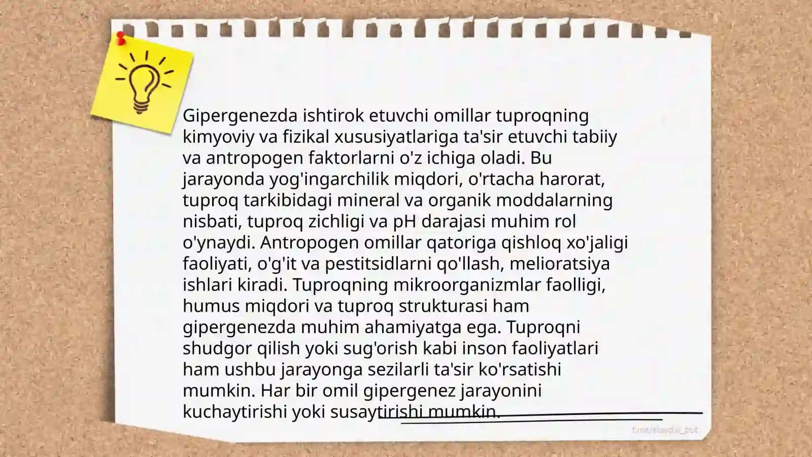 Gipergenez jarayoni va tuproq hosil qiluvchi togʻ-ona vujudga kelishi 4