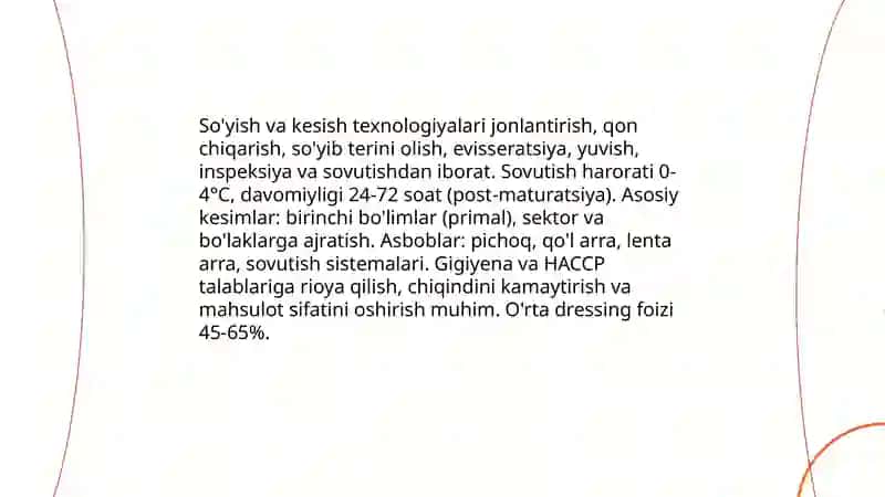 Xomashyo va go'sht mahsulotlari texnalogoyasi 4