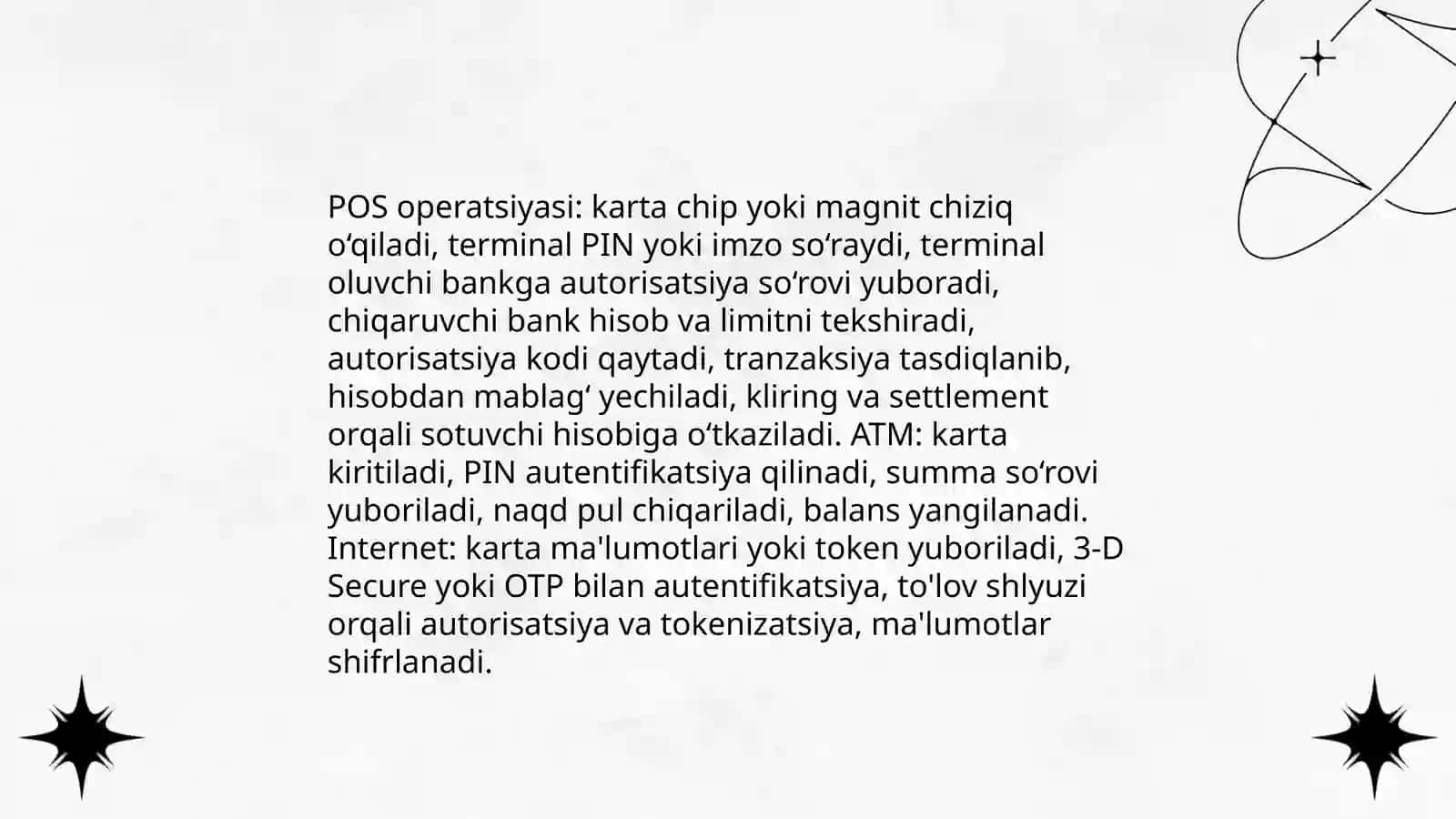 Plastik kartochkalar bilan hisob-kitoblar qilish va ularning hisobi 4