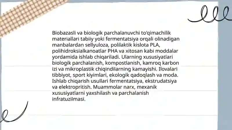 Nanotolalar va nanofiber texnologiyalari 4