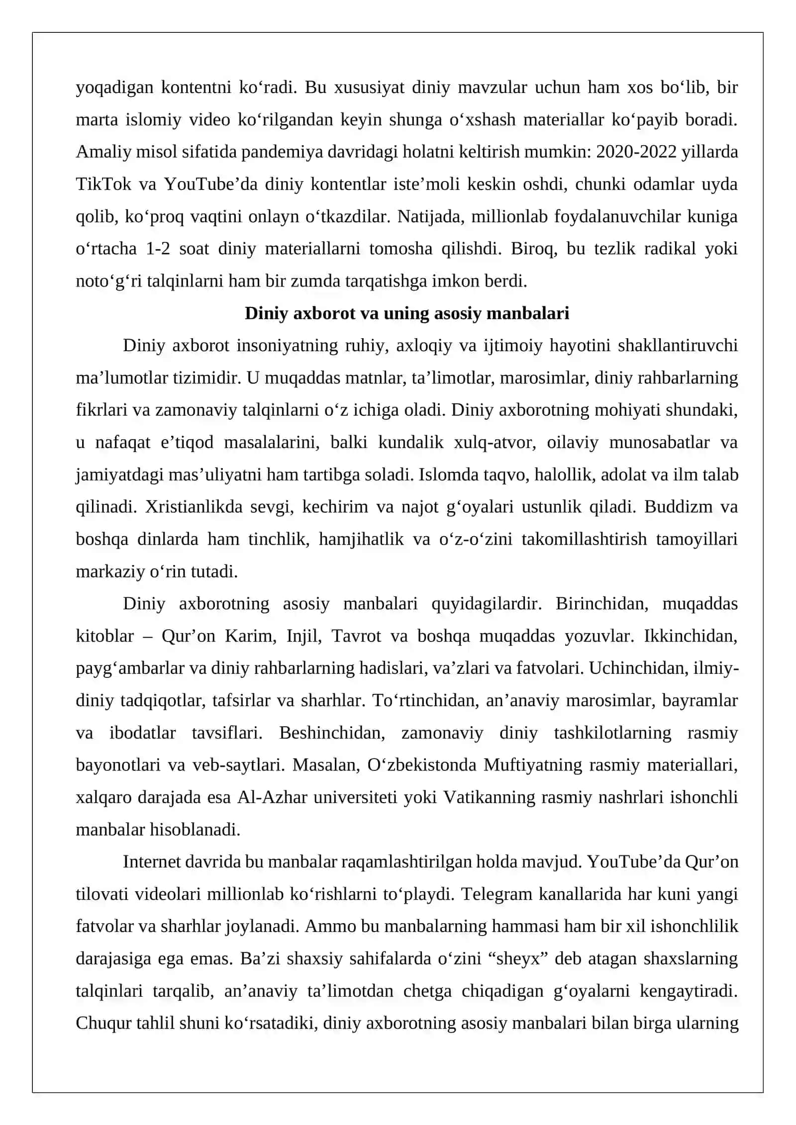 Ijtimoiy tarmoqlarda diniy axborot ist’emoli madaniyatini tarbiyalashning zarurati 4