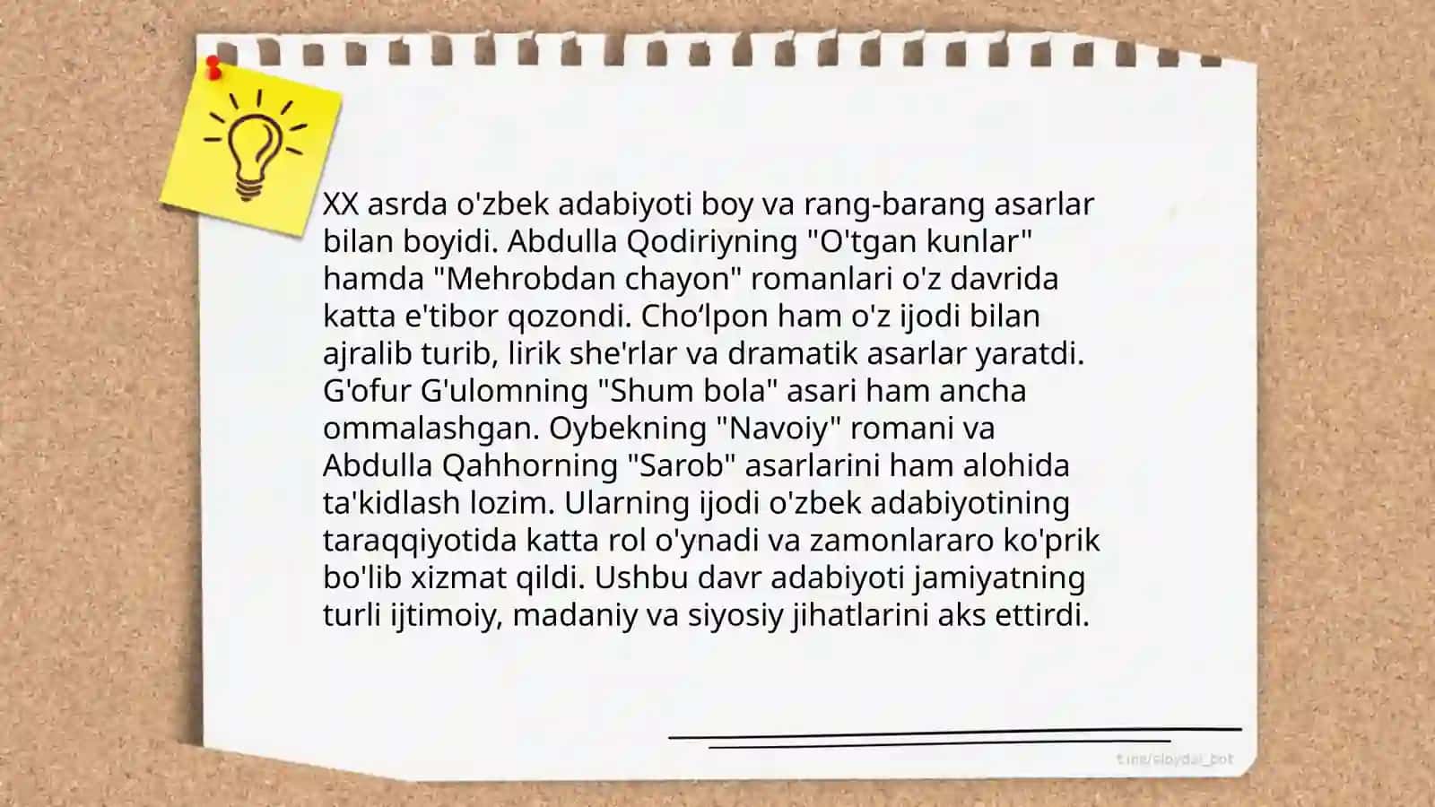 XX-XII asrlardagi madaniy va adabiy hayot 4