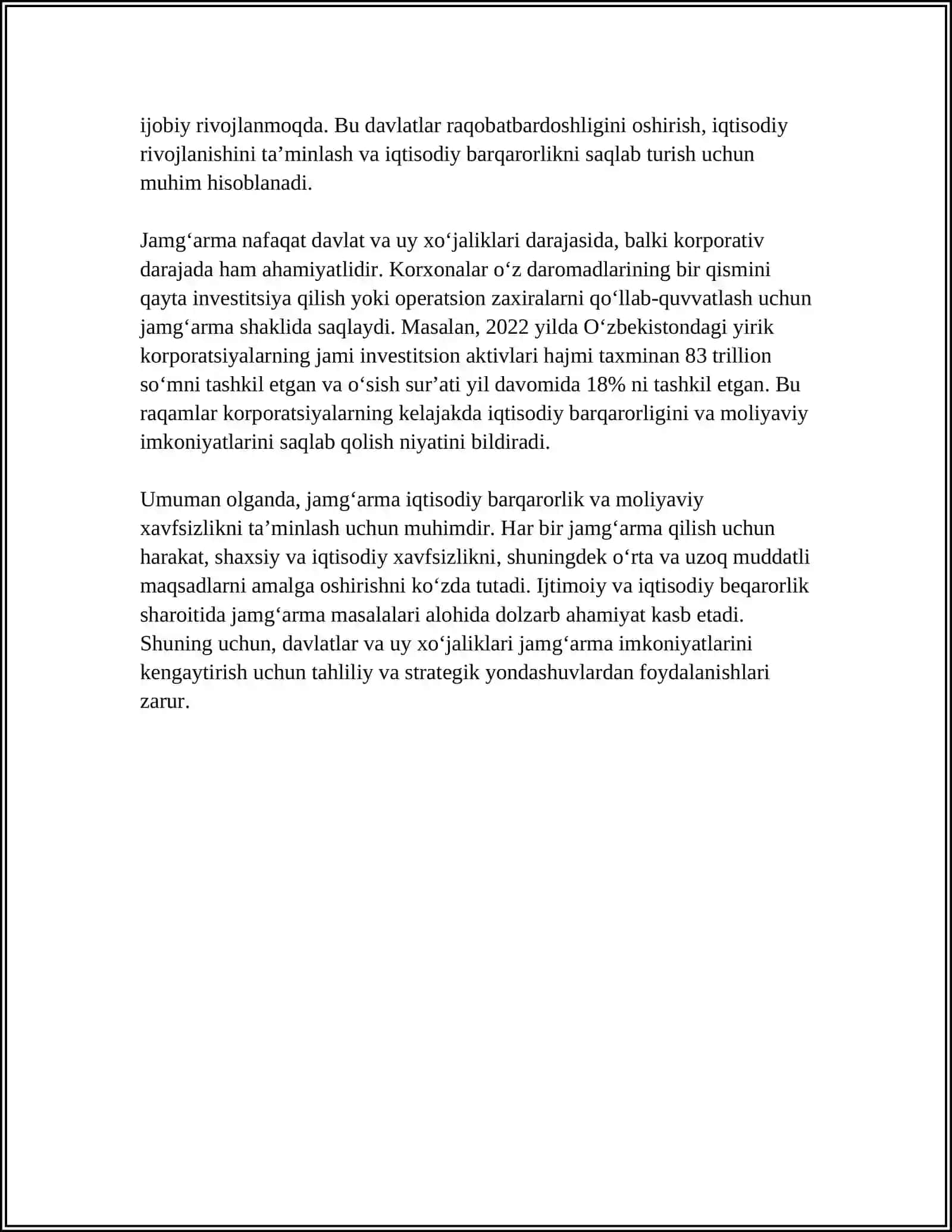 JAMGʻARMA VA UNING HAJMGA TAʼSIR ETUVCHI OMILLARI 4