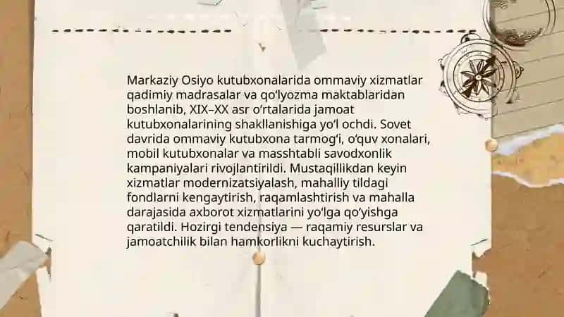 Kutubxonaning ommaviy ishlari tarixi 4