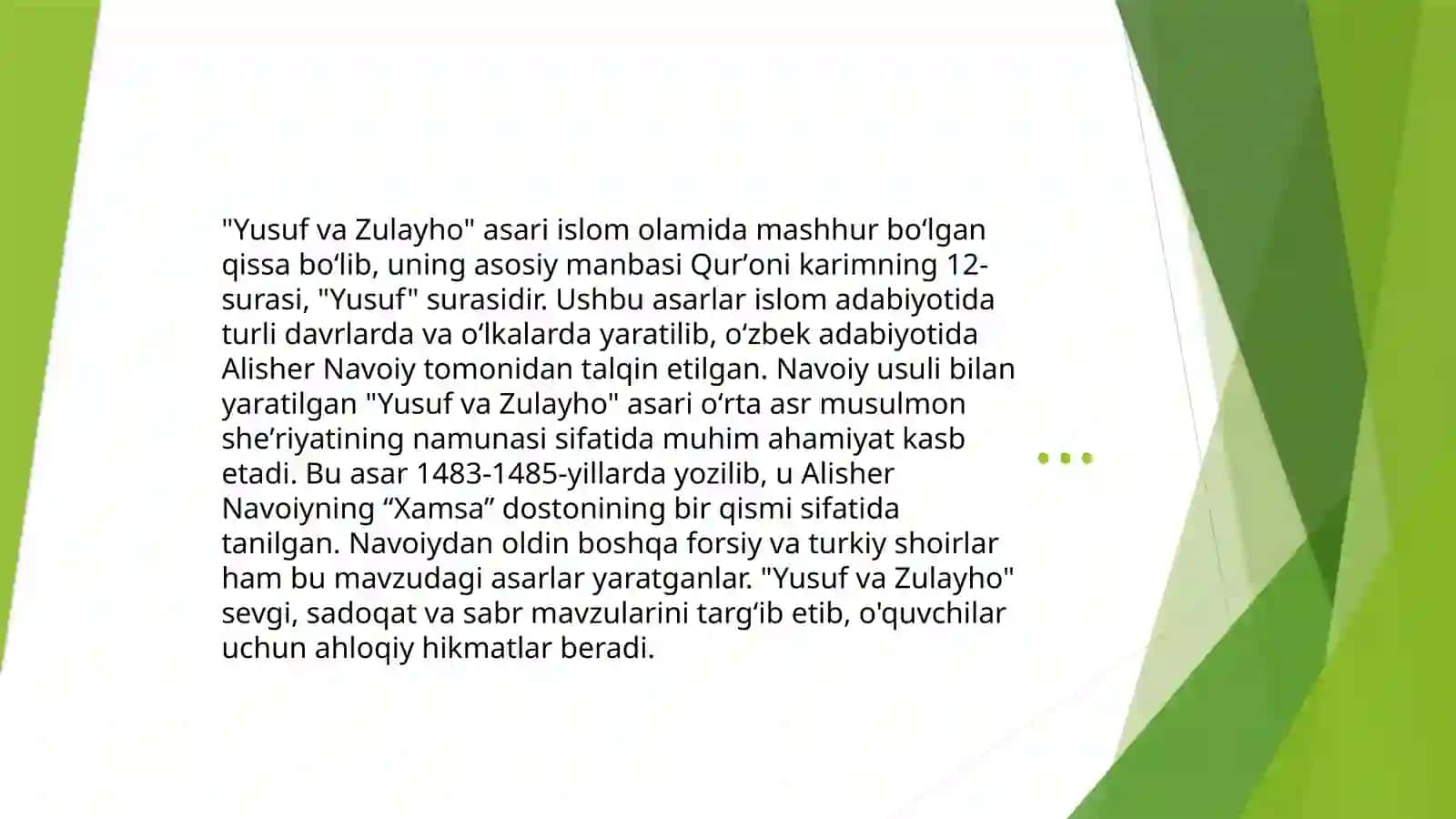 Yusuf va Zulayho turkumidagi dostonlarning shakllanishi 4