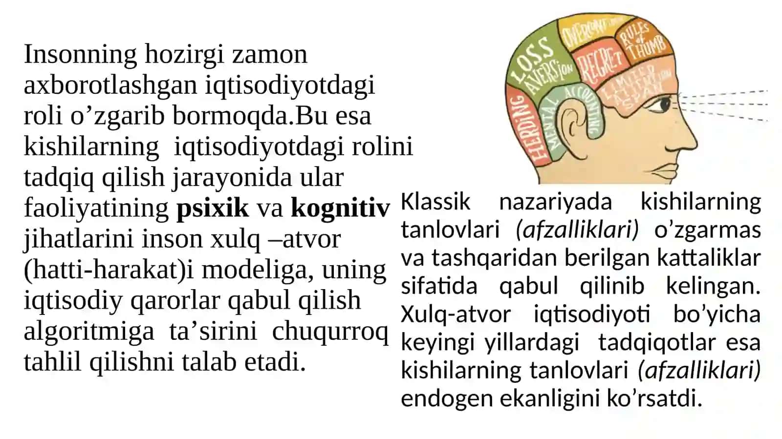 Xulq-atvor iqtisodiyotiga kirish 4