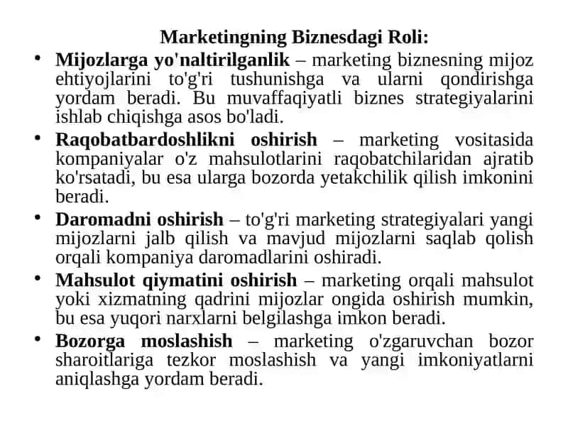 Zamonaviy Marketingning Asosiy Tushunchalari 4