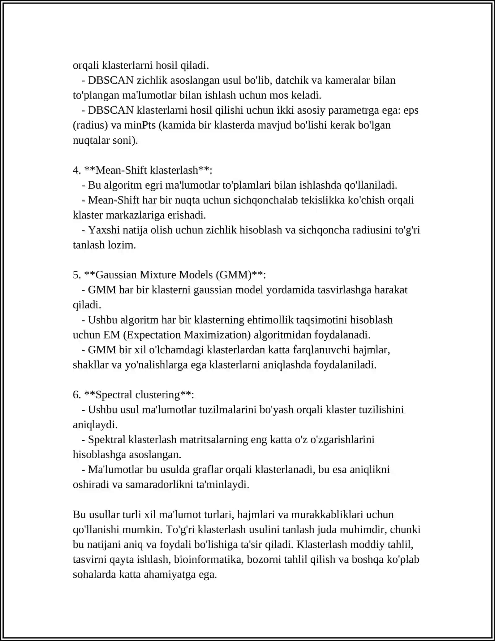 KLASTERLAR YORDAMIDA SINFLASH ALGORITMI 4