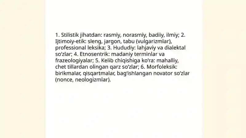 Oʻzbek tilining noofol leksikasi va neologizmlar 4