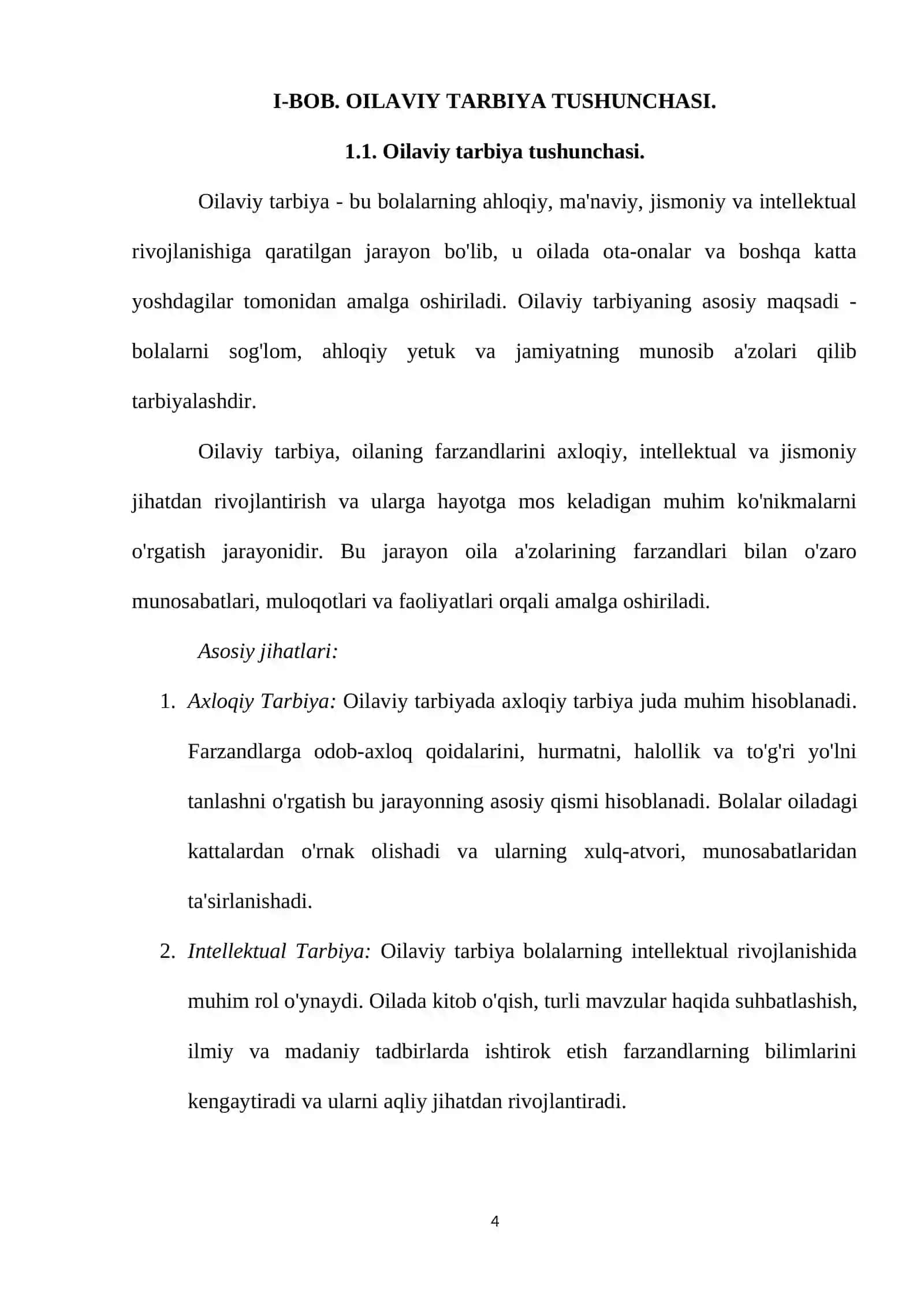 Oilaviy tarbiya samaradorligini oshirishda milliy va umuminsoniy qadriyatlarning o'rni 4