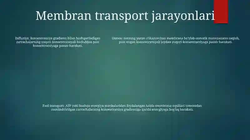 Biologik Membranalardagi Fizik Jarayonlar 4
