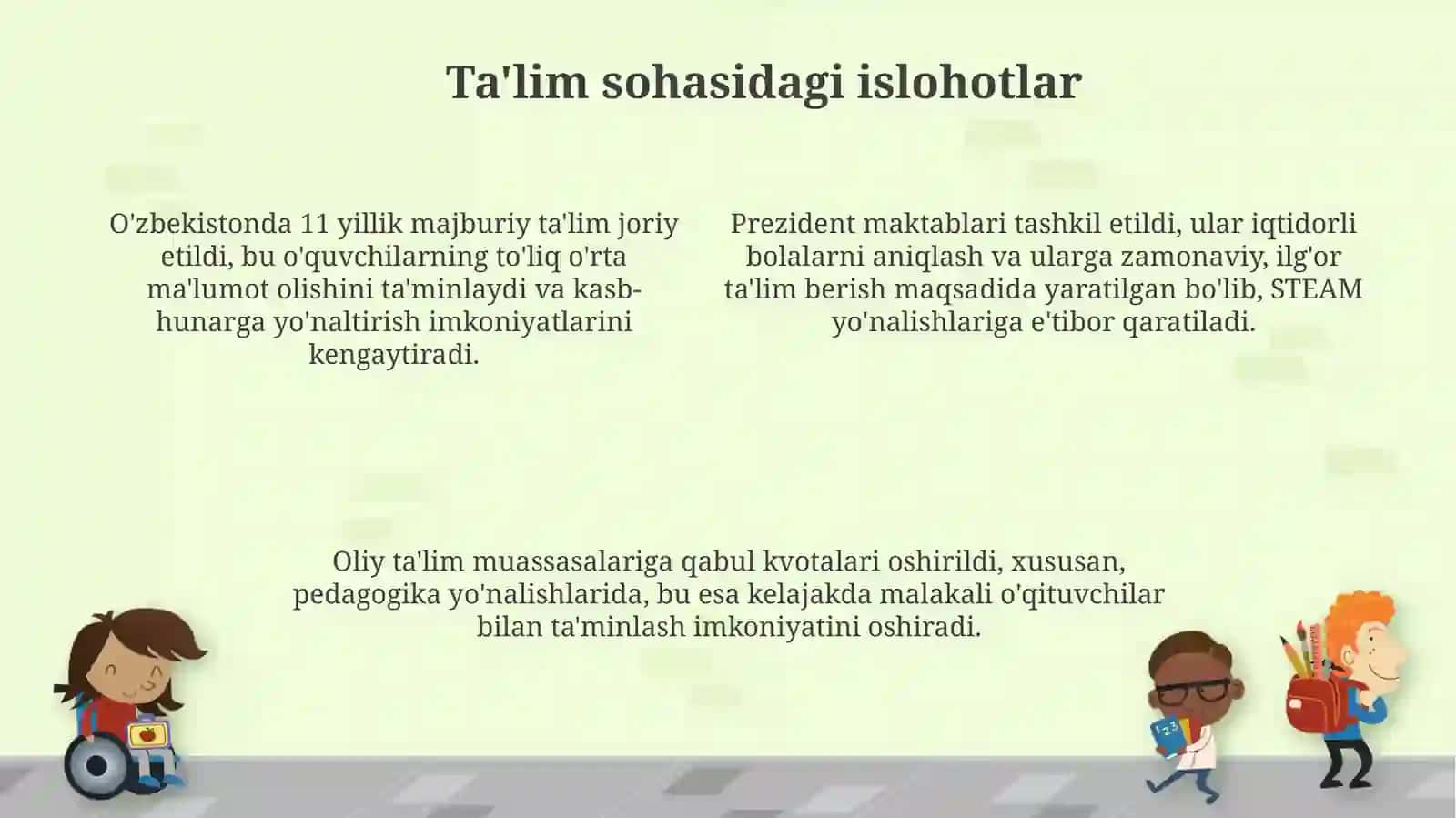 Ijtimoiy sohadagi islohotlar 4