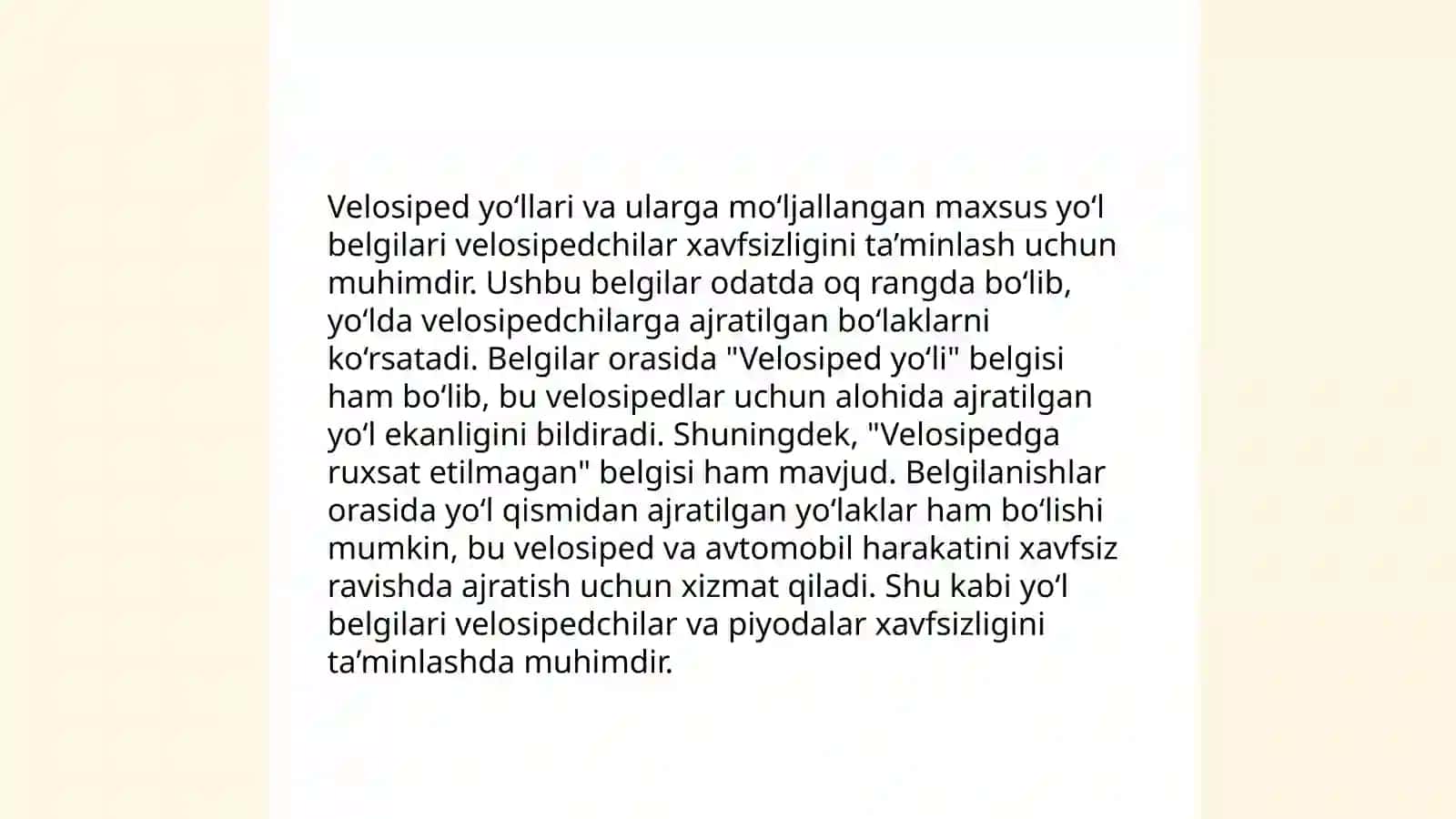 Velosipedlar harakatini tadqiq qilish 4