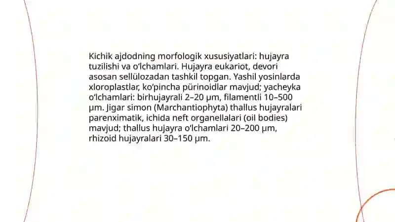 Jigar Simon va yashil yosin kabilar kichik ajdodi haqida ma'lumot bering 4