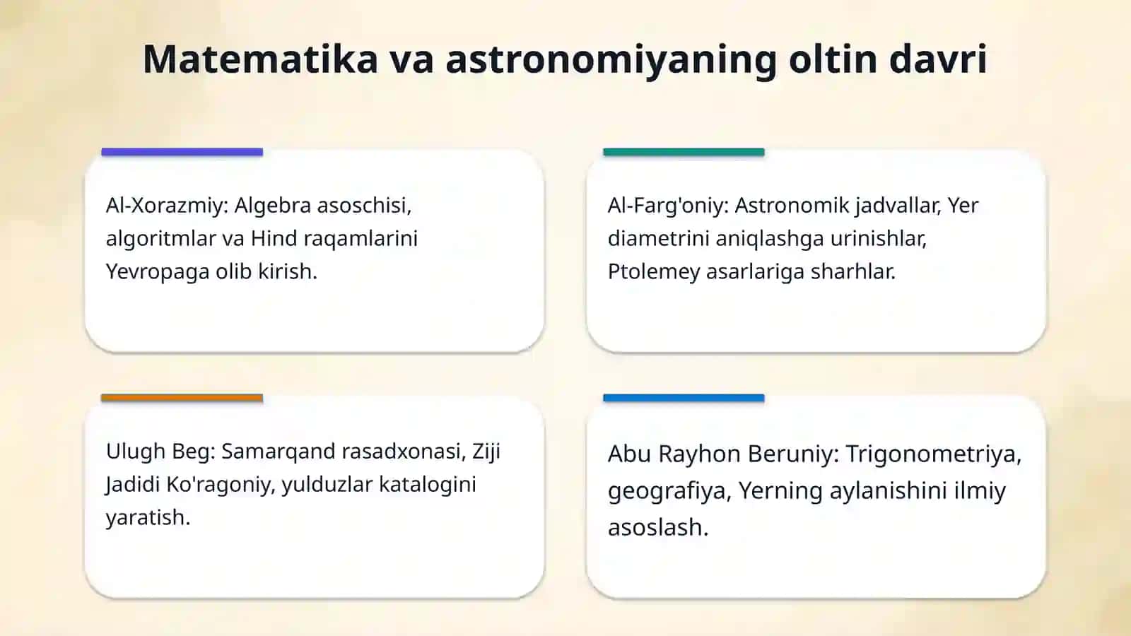 Sharq Uyg'onish davri (Renessans) allomalari va ularning jahon ilm-faniga qo'shgan hissasi 4